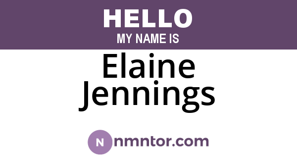 Elaine Jennings