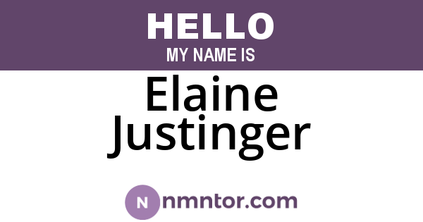 Elaine Justinger
