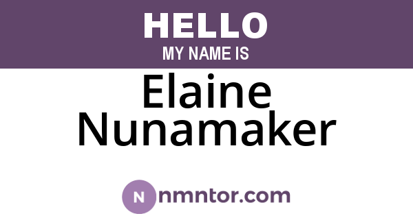Elaine Nunamaker