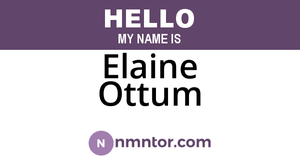 Elaine Ottum