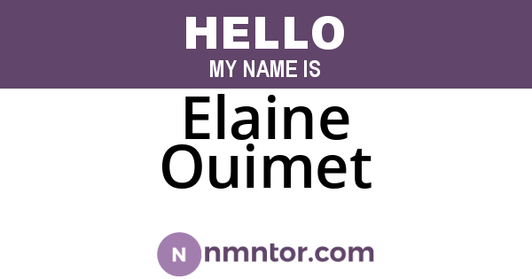 Elaine Ouimet