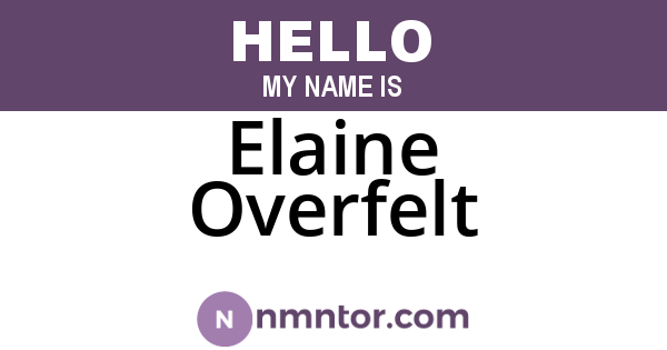 Elaine Overfelt