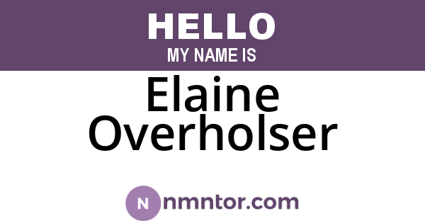 Elaine Overholser