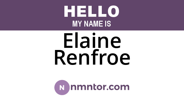 Elaine Renfroe