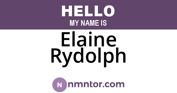 Elaine Rydolph