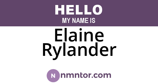 Elaine Rylander
