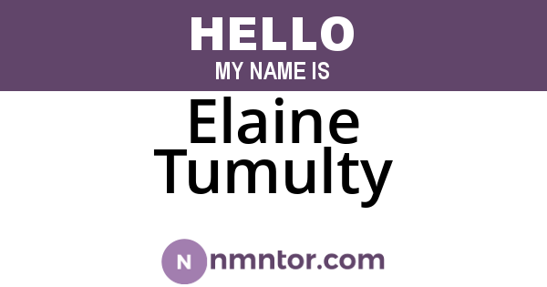 Elaine Tumulty