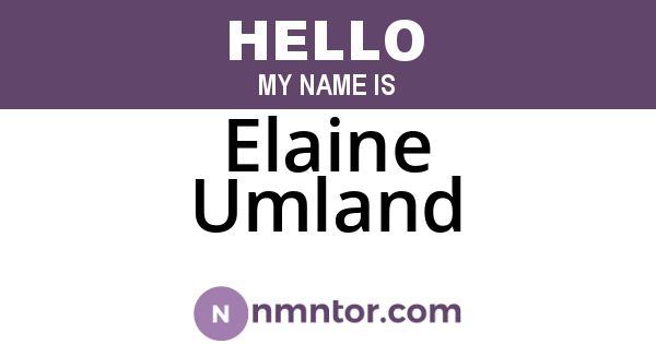 Elaine Umland