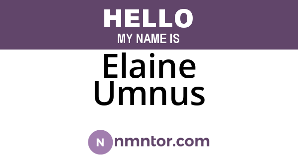 Elaine Umnus