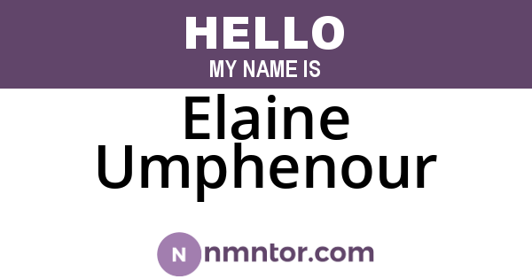 Elaine Umphenour