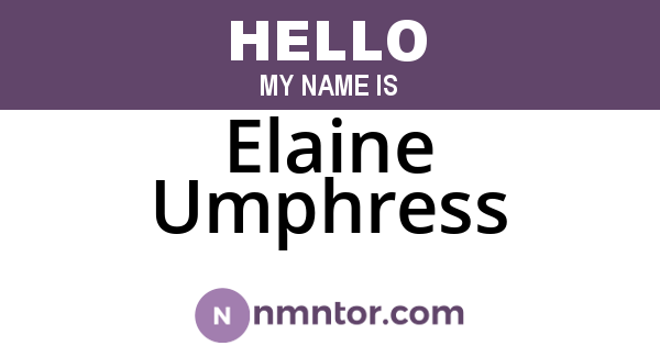 Elaine Umphress