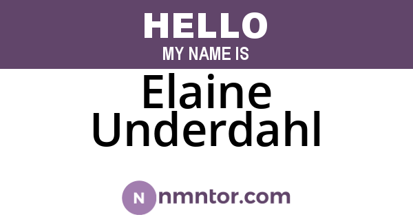 Elaine Underdahl