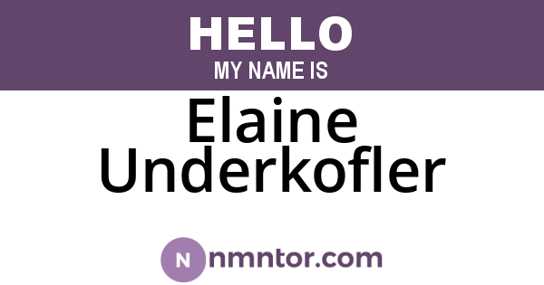 Elaine Underkofler