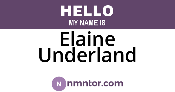 Elaine Underland