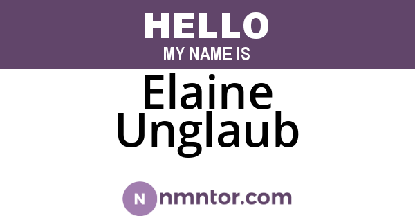 Elaine Unglaub