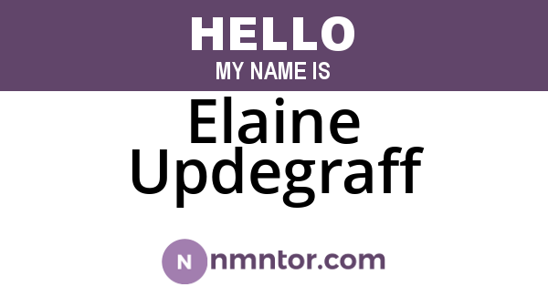 Elaine Updegraff