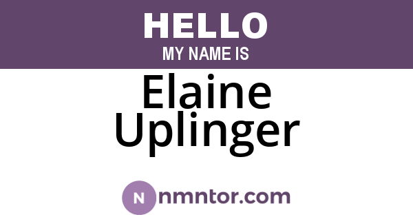 Elaine Uplinger