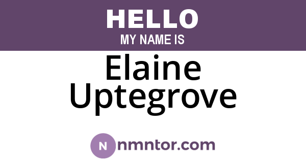 Elaine Uptegrove