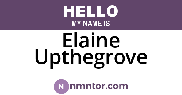 Elaine Upthegrove
