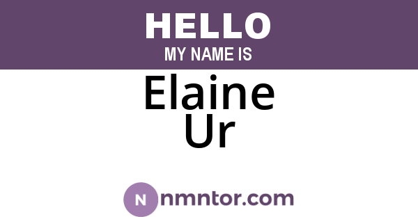 Elaine Ur