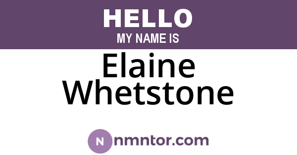 Elaine Whetstone