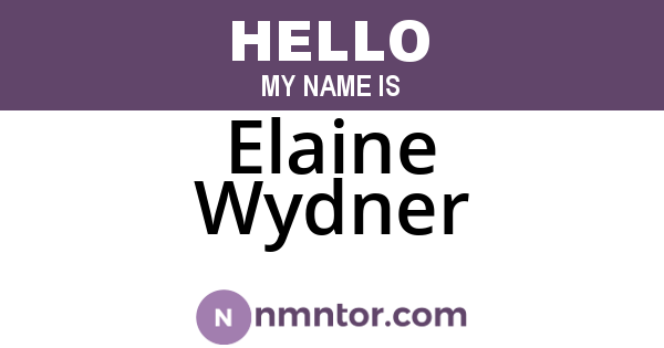 Elaine Wydner