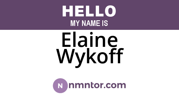 Elaine Wykoff