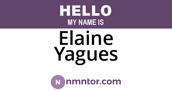 Elaine Yagues