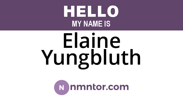 Elaine Yungbluth