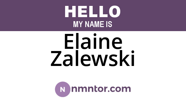 Elaine Zalewski