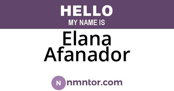 Elana Afanador