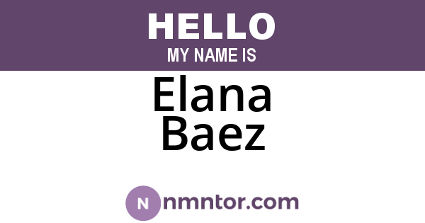 Elana Baez
