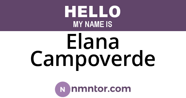 Elana Campoverde