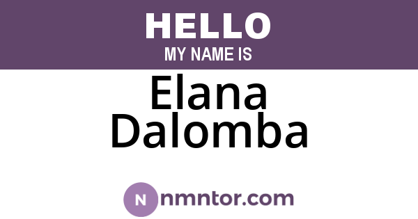 Elana Dalomba