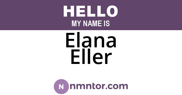 Elana Eller