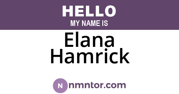Elana Hamrick