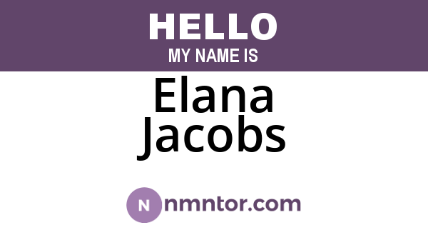 Elana Jacobs