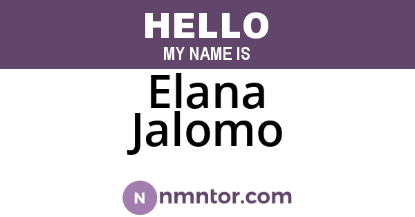 Elana Jalomo