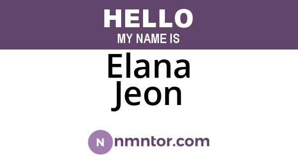 Elana Jeon