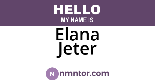 Elana Jeter