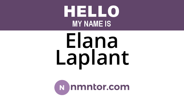 Elana Laplant
