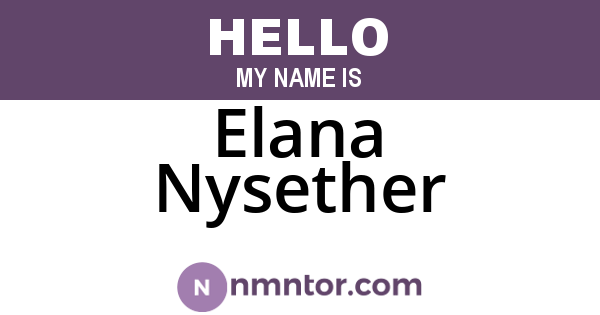 Elana Nysether