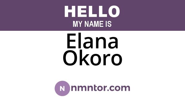 Elana Okoro