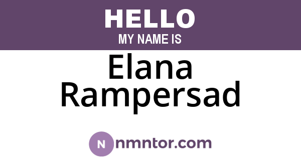 Elana Rampersad