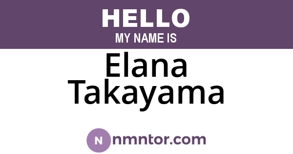 Elana Takayama