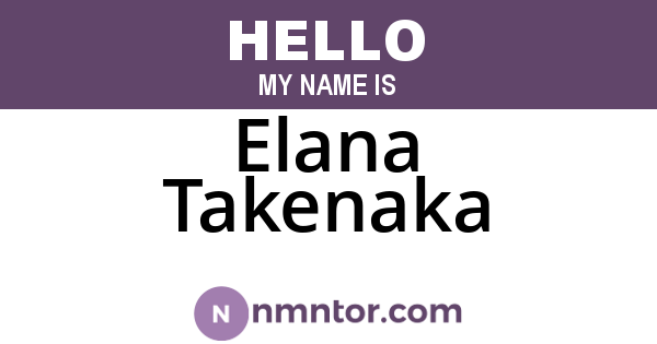 Elana Takenaka