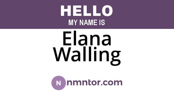 Elana Walling