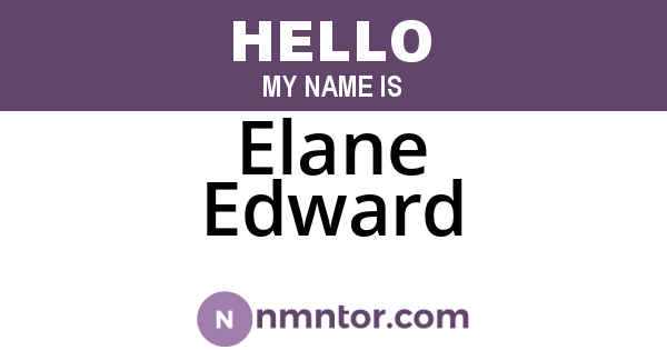 Elane Edward