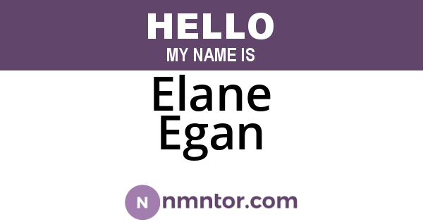 Elane Egan
