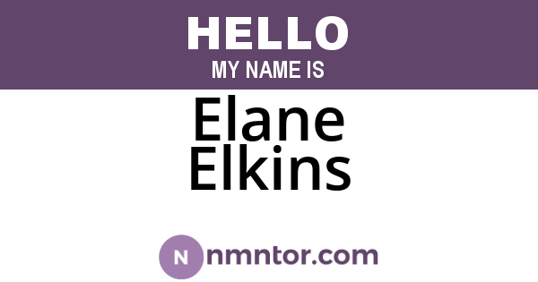 Elane Elkins